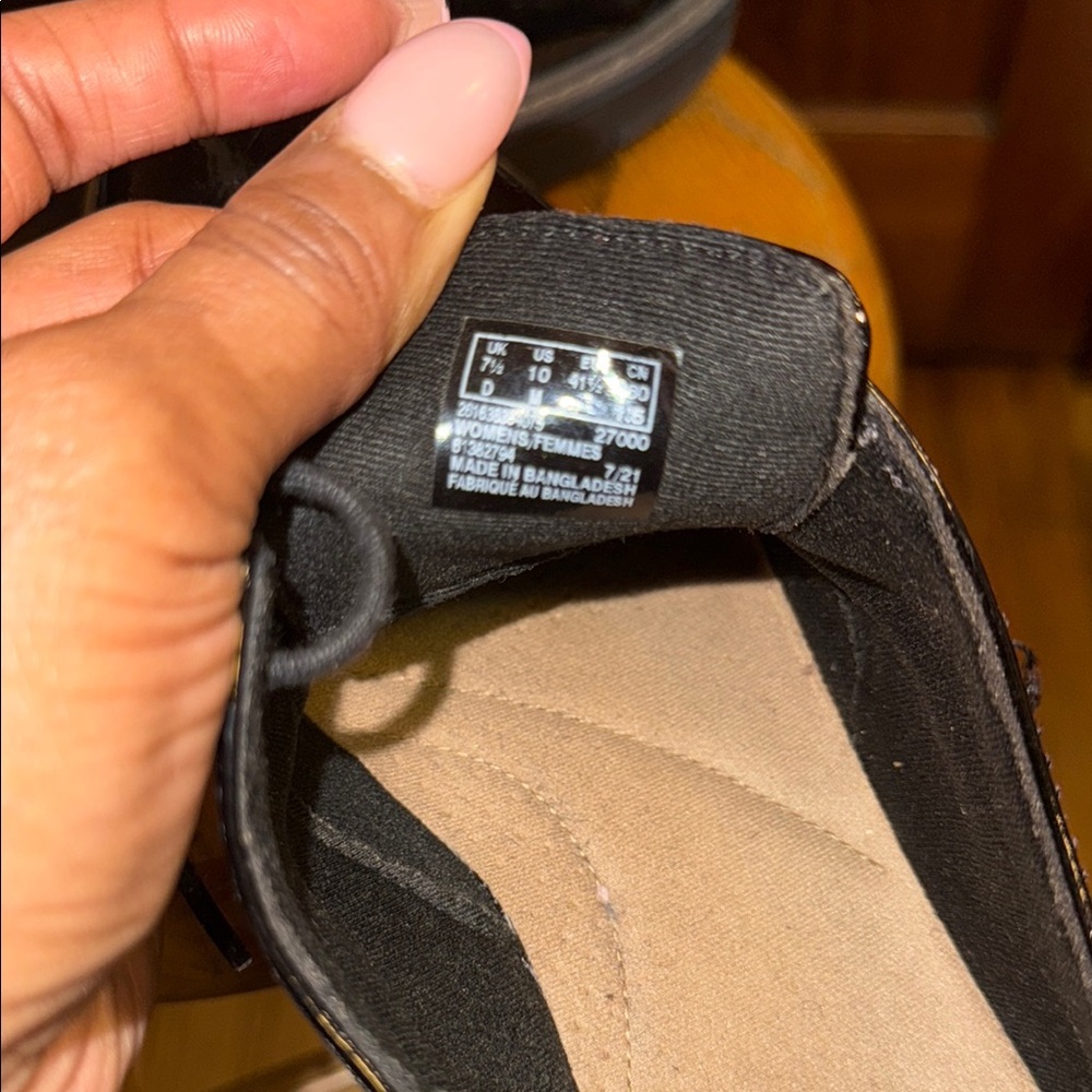 Clarks Black Patent Leather Platform Oxfords - Picture 2 of 6